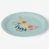 フレッシュ – 水彩の柑橘類 ペーパープレート (アングル)