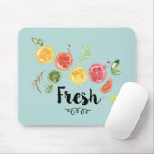 フレッシュ – 水彩の柑橘類 マウスパッド (マウス)