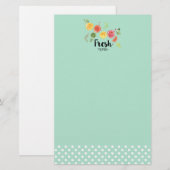 フレッシュ – 水彩の柑橘類 便箋 (正面/裏面)