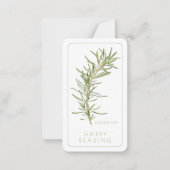 フレッシュROSEMARYブックマーク – 3.5x2カード+文字 ノートカード (正面)