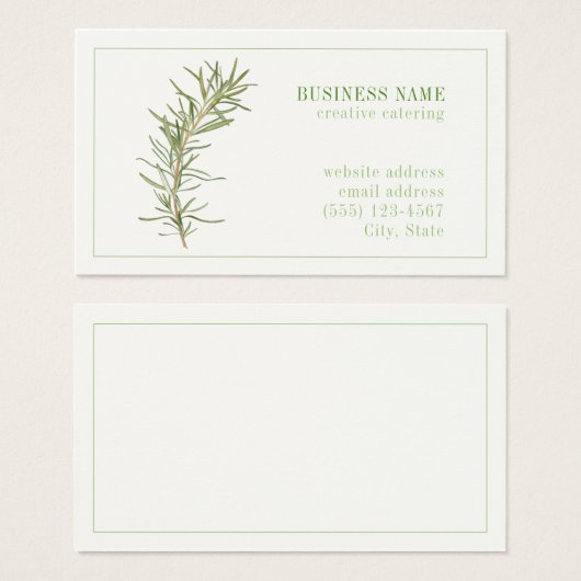 フレッシュROSEMARY 3.5x2名刺 (正面&裏面)