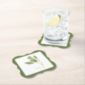 フレッシュSAGEブラケット紙コースター(+文字)グリーン ペーパーコースター (インサイチュ)