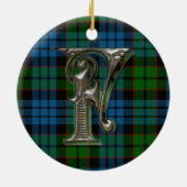 フレッチャープレイドモノグラムオーナメント セラミックオーナメント (裏面)