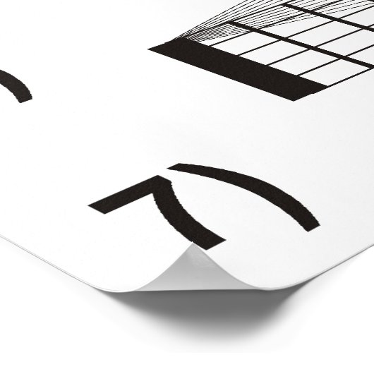 フレットによるギターのチューニングの図 ポスター (角)