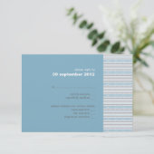 フレットストライプコーンフラワーRSVPカード招待状 出欠カード (スタンド正面)