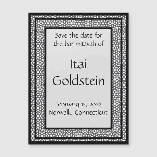 フレットワークが日付磁石を保存 (正面)