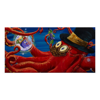 フレッドタコ&サムシーホーススチームパンクプリント ポスター