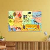 フレッドハービーホテルロケーツカトKSの地図 キャンバスプリント (インサイチュ (リビング))