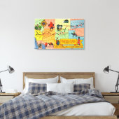 フレッドハービーホテルロケーツカトKSの地図 キャンバスプリント (インサイチュ (寝室))