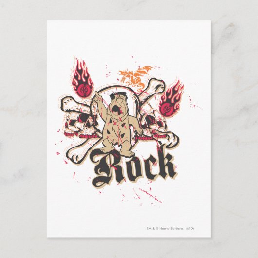 フレッド・フリントストーン・ロック ポストカード (正面)