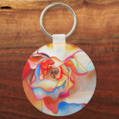 フレッド・マルティン・ベゴニア水彩画 キーホルダー (正面)