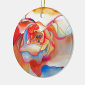 フレッド・マルティン・ベゴニア水彩画 セラミックオーナメント (左)