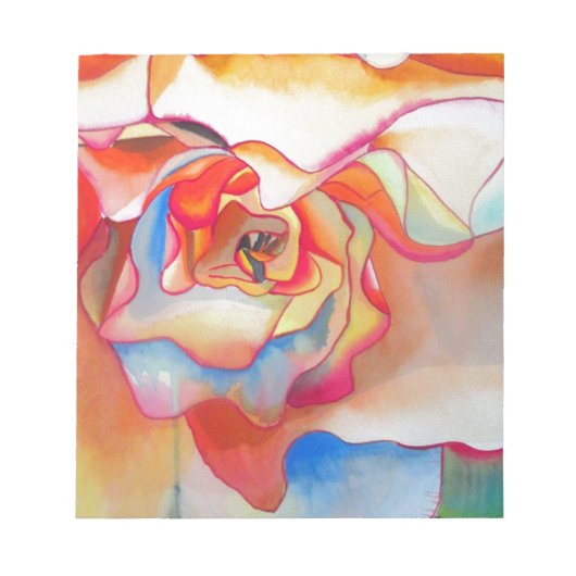 フレッド・マルティン・ベゴニア水彩画 ノートパッド (正面)