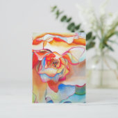 フレッド・マルティン・ベゴニア水彩画 ポストカード (スタンド正面)