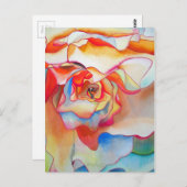 フレッド・マルティン・ベゴニア水彩画 ポストカード (正面/裏面)