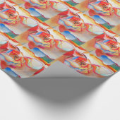 フレッド・マルティン・ベゴニア水彩画 ラッピングペーパー (角)