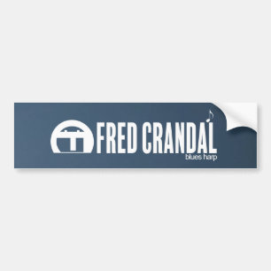 フレッドCrandalの青のハープのバンパーステッカー バンパーステッカー