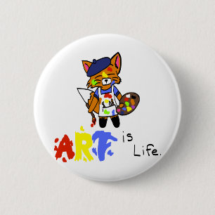 フレッドFox-の芸術家 缶バッジ
