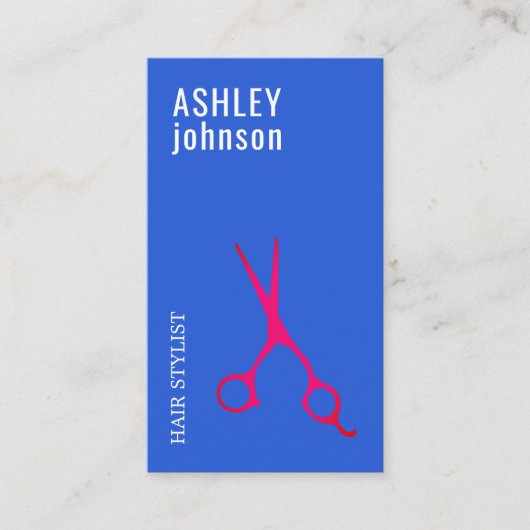 フレッモダンカラフルシュはっきりした美容師 名刺 (正面)