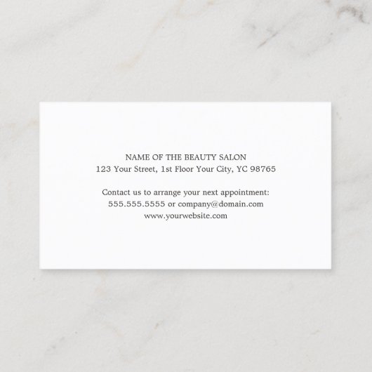 フレッモダンシュカラフル美しいサロンロイヤリティ ロイヤリティカード (裏面)