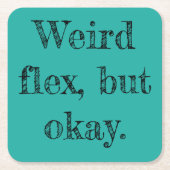 フレッ風変わりクス スクエアペーパーコースター (正面)