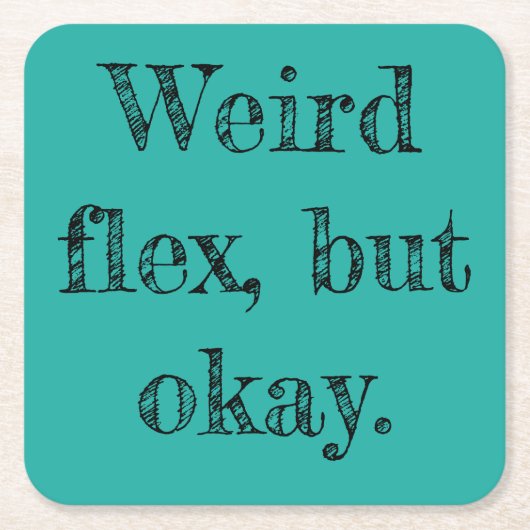 フレッ風変わりクス スクエアペーパーコースター (正面)