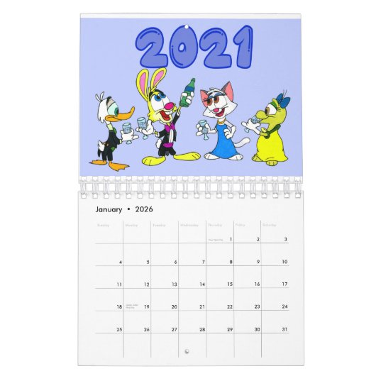 フレディとフレンズの小さな暦 カレンダー (1月 2026)