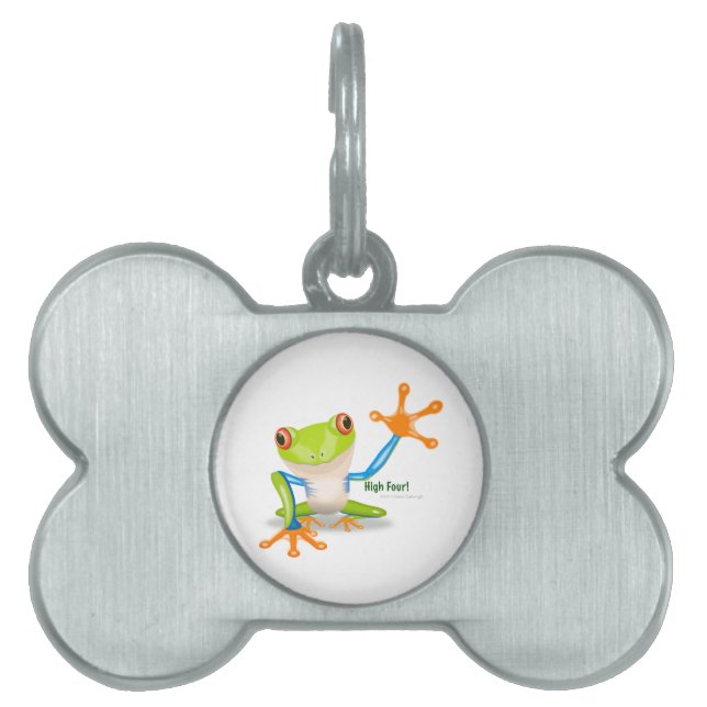 フレディー·カエル「ハイフォー」 ペットネームタグ (正面)