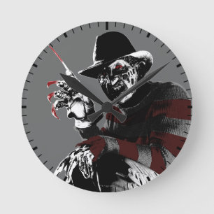 フレディ対ジェイソン Freddy Seeing Red ラウンド壁時計