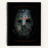 フレディ対ジェイソン | Jason Mask引用文 ノートブック (正面)