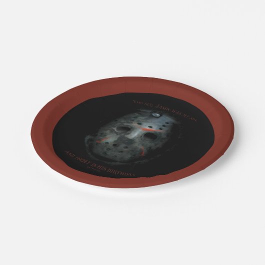 フレディ対ジェイソン | Jason Mask引用文 ペーパープレート (アングル)