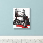 フレディ対ジェイソン | Springwoodへようこそ キャンバスプリント (インサイチュ (ウッドフロア))