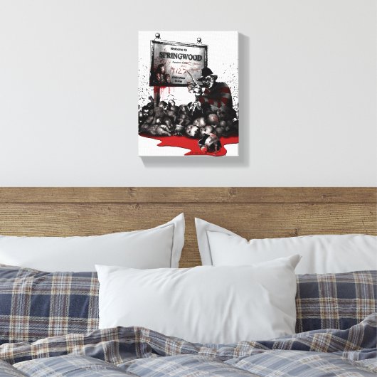 フレディ対ジェイソン | Springwoodへようこそ キャンバスプリント (インサイチュ (寝室))