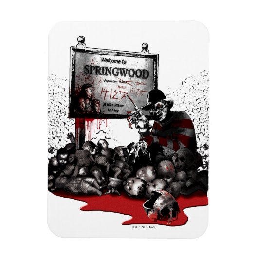 フレディ対ジェイソン | Springwoodへようこそ マグネット (縦)