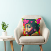 フレデリカ抽象芸術アフリカ系アメリカ人女性 クッション (椅子)
