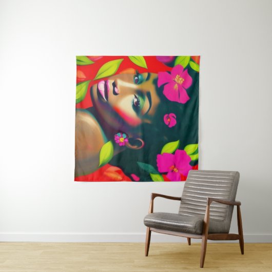 フレデリカ抽象芸術アフリカ系アメリカ人女性 タペストリー (インサイチュ(横))