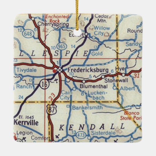 フレデリクスバーグTX 1955 セラミックオーナメント (裏面)