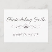 フレデリクスボルグ城緯度経度はがき ポストカード (正面)
