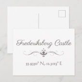 フレデリクスボー城の緯度経度 ポストカード (正面/裏面)