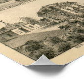 フレデリクトンニューブランズウィックのヴィンテージ地図(1882) ポスター (角)