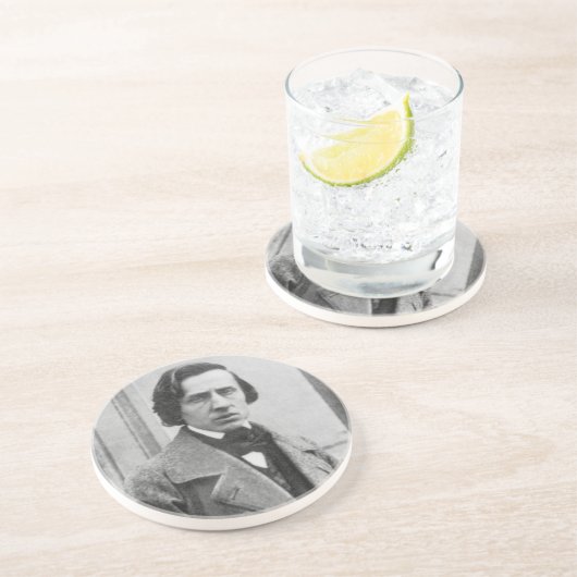 フレデリックショパンの唯一の知られていた写真 コースター (側面)