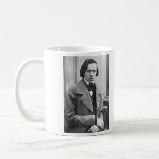 フレデリックショパンの唯一の知られていた写真 コーヒーマグカップ (左)