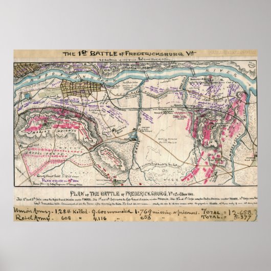 フレデリックスバーグの戦いの計画 ポスター (正面)