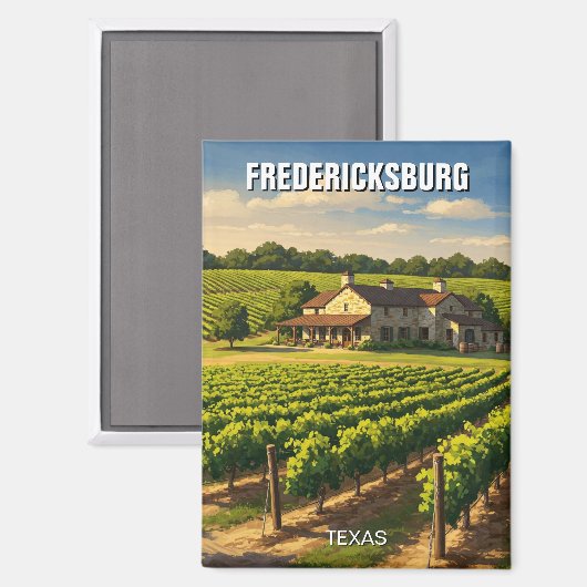 フレデリックスバーグテキサス州旅行 マグネット (正面/裏面)