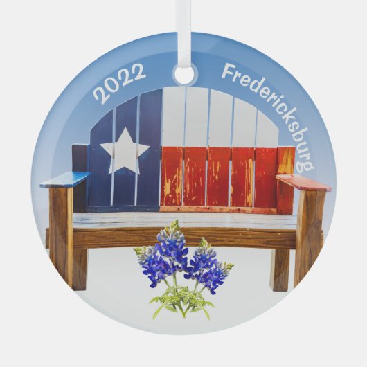 フレデリックスバーグ、テキサス州、オーナメント ガラスオーナメント (正面)