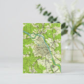 フレデリックスバーグ・バージニアのヴィンテージの地図(1944年) ポストカード (スタンド正面)