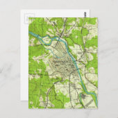 フレデリックスバーグ・バージニアのヴィンテージの地図(1944年) ポストカード (正面/裏面)