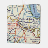 フレデリックスバーグVAヴィンテージの地図 セラミックオーナメント (左)