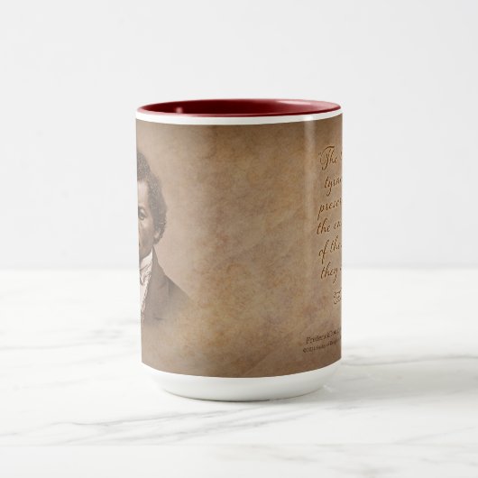 フレデリックダグラス引用文マグ"持久力" マグカップ (中央)