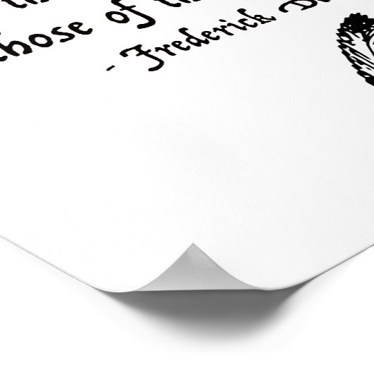 フレデリックダグラス無料スピーチ引用文 ポスター (角)